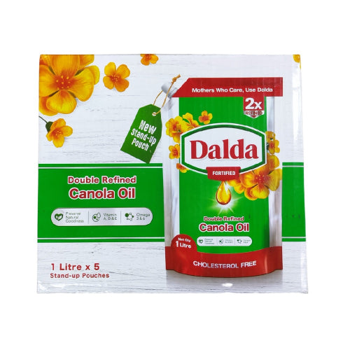 The HKB Dalda Canola Oil Stand Up Pouch 1x5