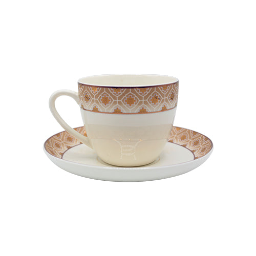 The HKB Elegance Leonardo Collection Cup &amp; Saucer Set 6 Pcs