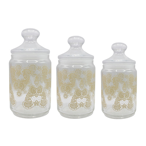 The HKB Glass Jar Set 3-Pcs