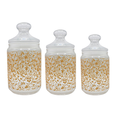 The HKB Glass Jar Set 3-Pcs