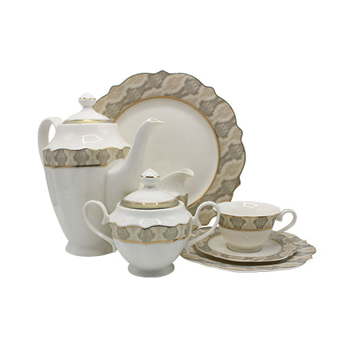 The HKB Yamatos Collection New Bone China Tea Set 24Pcs