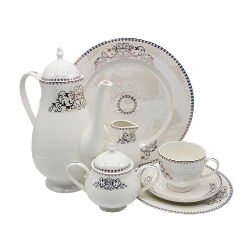 The HKB Luxury Super High Quality Bone China Tea Set 24Pcs