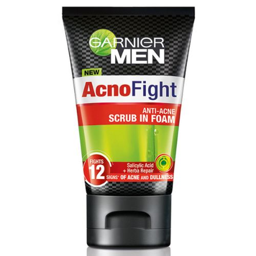 The HKB Garnier Men Acno Fight Anti-Acne Scrub In Foam 100 ML