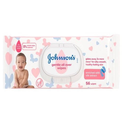 The HKB Johnson's Gentle All Over Wipes 72 Pcs Pack
