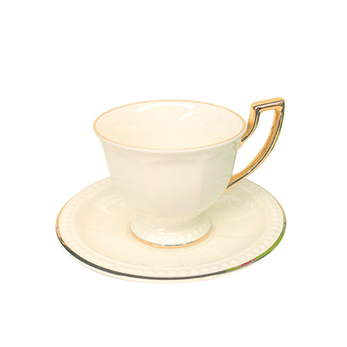 The HKB Imperial Collection Ceramic Quality Made In Thailand Cup &amp; Saucer 6-Pcs Set