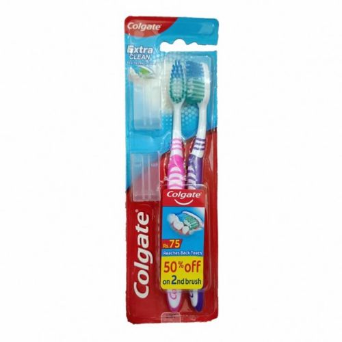 The HKB Colgate Extra Clean Toothbrush 2 in 1 Pack