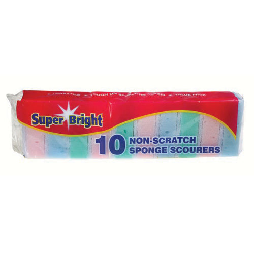 The HKB Super Bright 10 Non-Scratch Sponge Scourers