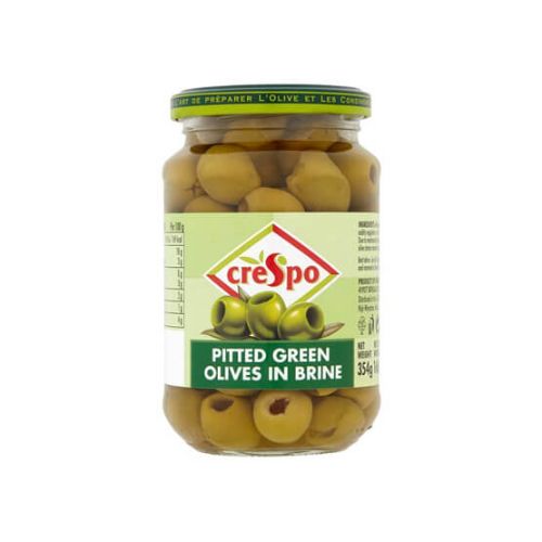 The HKB Crespo Pitted Green Olives 354 GM