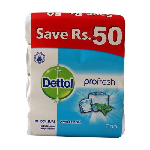 The HKB Dettol Profresh Cool Antibacterial Soap 1x4 138 GM