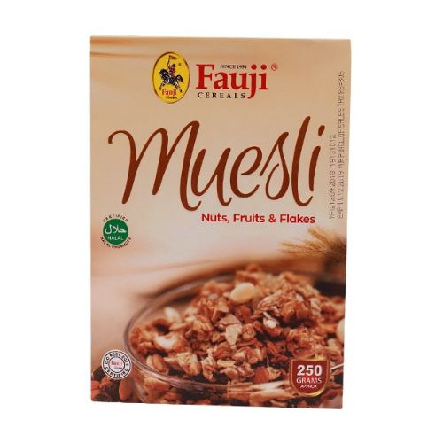 The HKB Fauji Muesli Nuts, Fruits &amp; Flakes 250 GM