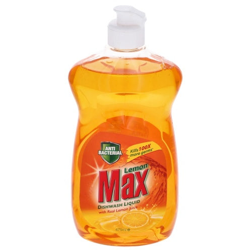 The HKB Lemon Max Anti Bacterial Orange Dish Washing Liquid 475ml