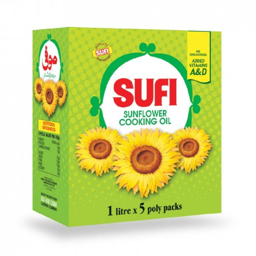 The HKB Sufi Sunflower Cooking Oil 1x5 Ltr Pack