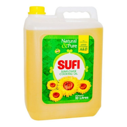 The HKB Sufi Sunflower Cooking Oil Jerry Can 10 Ltr