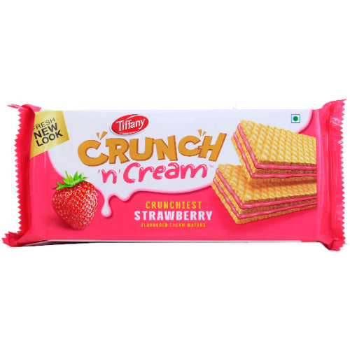 The HKB Tiffany Crunch n' Cream Strawberry Wafers 100G