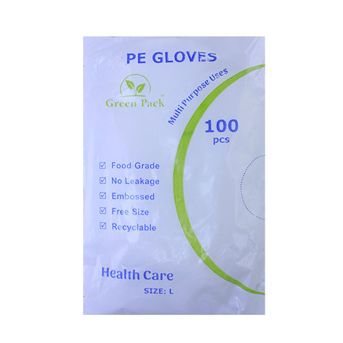 The HKB Green Pack Multi Purpose Uses Gloves 100 Pcs Pack